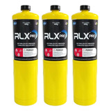 3 Gás Para Maçarico Portátil Solda Refrigeração Rlx Pro 400g