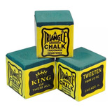 3 Giz Para Taco De Sinuca Triangle Profissional Verde