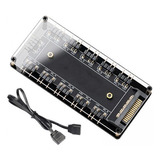 3 Hub Com Cabo 10 Em 1 Hub Pc Rgb Fan Cooling 12v 4 Pinos