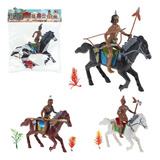 3 Índio Brinquedo Cavalo Apache Velho