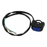 3 Interruptor De Guidão De Motocicleta Botão Botão Azul