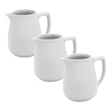 3 Jarrinha De Porcelana 60 Ml Kit Mini Leiteira De Louça