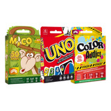 3 Jogos De Cartas Copag Uno Mico Color Addict Original