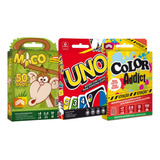 3 Jogos De Cartas Copag Uno Mico Color Addict Original