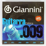 3 Jogos De Cordas Giannini Híbrido 09 Guitarra