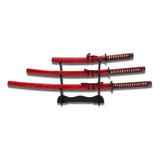 3 Katanas Espadas Samurai Ninja Ornamento