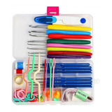 3 Kit 16 Agulhas Croche Marcador Com Acessorios Promocao