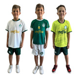 3 Kit Conjuntos Palmeiras Infantil Lançamento