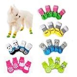 3 Kit De Meias Pet Antiderrapante Segurança Para Patinhas Em Passeio Para Pet Caes Gatos Cachorro - Femea Tamanho G