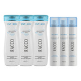 3 Kit Sabonete Líquido E Desodorante Jato Seco Intimo Racco