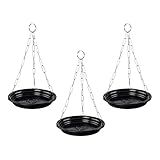 3 Kit Suspenso Suporte Para Pendurar Vaso E Planta Grande Na Parede Prato 23cm Corrente 64cm