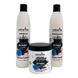 3 Kits Bomba Crescimento Capilar Naturiun sham cond más