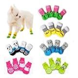 3 Kits De Meias Pet Antiderrapante Segurança Para Patinha Passeio Para Pet Caes Gato Cachorro Feliz - FEMEA P
