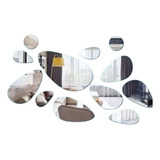 3 Kits Espelho Acrílico Decorativo Pedras Quarto Sala 15pcs