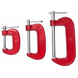 3 Kits Grampo C 1 2 3 Sargento Ferro Nodular Jogo 3 Peças