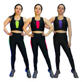 3 Kits Legging E Top Fitness Conjunto De Academia Oferta