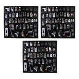3 Kits Pé Calcador Sapata Pezinho Maquina Costura 42 Peças