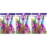 3 Kits Tesoura Profissional Titânio Para Tecido Com 3 Peças
