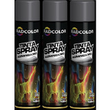 3 Lata Tinta Aluminizada Grafite Metalico 400ml