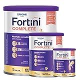 3 Latas Fortini Complete Suplemento Infantil Em Pó Danone 800g Baunilha
