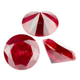 3 Lindos Rubis Pedra Preciosa Cor Vermelho Brasa 5mm 1 75cts
