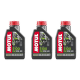 3 Litros Oleo Motul 10w40 5100 4t Semi sintético