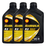 3 Lts Óleo Shell 15w40 Rimula R3 Multi Diesel Pesado Api Ch4