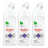 3 Lysoform Desinfetante Cloro Gel 500ml Mata Vírus Bactéria
