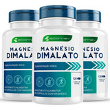 3 Magnesio Dimalato Puro Premium 500mg 360cp Maxima Absorção
