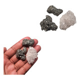 3 Mini Pedras Piritas E Quartzo