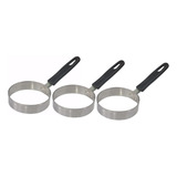 3 Modelador De Ovo Redondo 10cm Inox Smash Burger Lanches