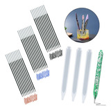 3 Molde De Silicone E 30 Refil Carga Caneta Resina Epóxi Cor 3 Cores