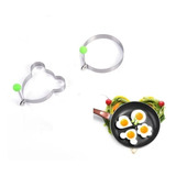 3 Molde Forma Omeleteira Panqueca Ovo Frito Aço Inox Sortido