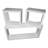 3 Nichos 50x25 20x20 20x20 Mdf 15mm Prateleira Branco