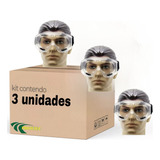 3 Óculos Ampla Visão C anti Embassante Antirrisco Uv
