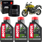 3 Oleo Motul 5100 10w30 Filtro Oleo Fram Honda Cb600f Hornet