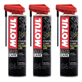 3 Óleos Lubrificante Graxa Corrente C4 Factoryline Motul