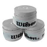 3 Over Grip Wilson Padel Tênis Beach Tennis Preto Rosa Cor Cinza