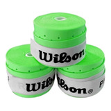 3 Over Grip Wilson Padel Tênis Beach Tennis Preto Rosa Cor Verde Fluorecente