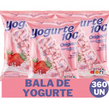 3 Pacotes Bala Yogurte 100 Iogurte Morango Sem Glúten 600g