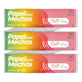 3 Pacotes Papel Para Mechas Multicolors V 11x47cm 150 Folhas