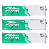 3 Pacotes Papel Para Mechas Standard 11x47cm 540 Folhas