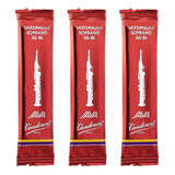 3 Palhetas Vandoren Java Red Sax Soprano N 2 2 5 3