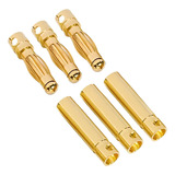 3 Pares Conector Bullet Banana 4mm