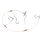 3 pargueira Fishing Chicote De Aço Flexivel C 4 Anzóis