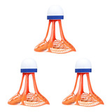 3 Pçs À Prova De Vento Badminton Bolas De Laranja