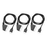 3 Peças De Cabo De Sinal De Áudio Profissional Rgb Scart Wir