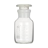 3 Pecas Frasco De Reagente Vidro Reagente Frascos De Mídia De Laboratório Reagente Redondo De Vidro Para Laboratório Para Laboratório Branco Garrafa De Ml Borosilicato Alto