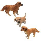 3 Pecas Simulação Golden Retriever Enfeites De Decoração De Cachorro Figuras De Cachorro Modelos Filhote De Cachorro Figuras De Cães De Estimação Enfeite De Mesa Área De Trabalho
