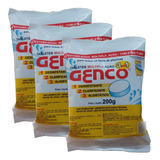 3 Pedra Cloro Piscinas Desinfetante Clarificante Genco 200g